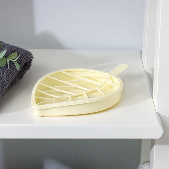 Мыльница &laquo;Лист&raquo;, пластик, 17,5&times;10,5&times;2 см, цвет МИКС