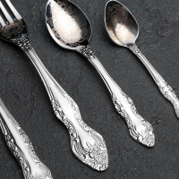 Набор столовых приборов «Тройка», 30 предметов, художественная роспись, декоративная коробка Набор столовых приборов «Тройка», 30 предметов, художественная роспись, декоративная коробка