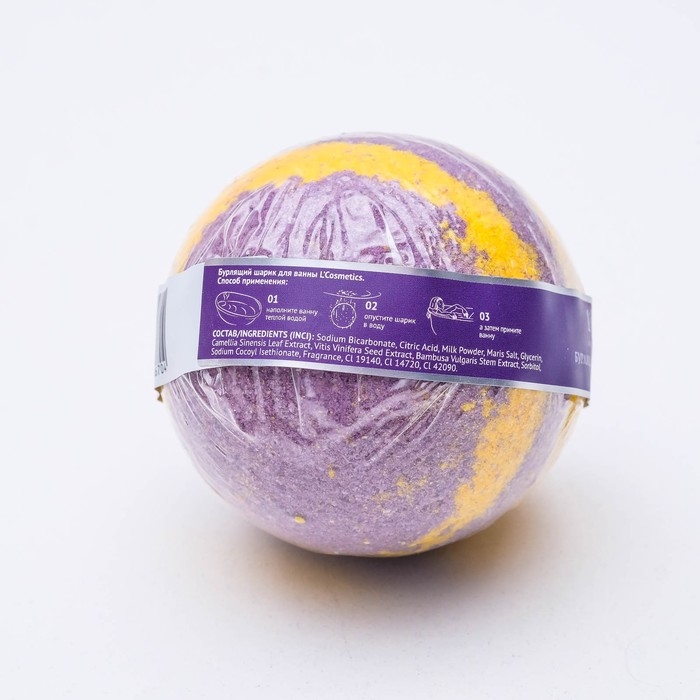 Бомбочка для ванн L'Cosmetics &laquo;Ночь Клеопатры&raquo; с пеной, 130 г