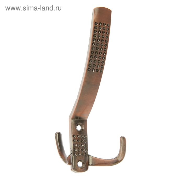 Крючок мебельный ТУНДРА TKT001, трехрожковый, медь