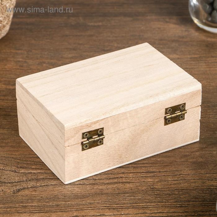 Шкатулка дерево для росписи Шкатулка дерево для росписи "Прямоугольная" 7,4х11,5хх4,7 см