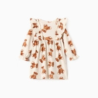 Платье детское с рюшами KAFTAN "Мишки" р.30 (98-104) Платье детское с рюшами KAFTAN "Мишки" р.30 (98-104)