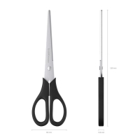 Ножницы ErichKrause Standard, 19 см, двойная заточка, нержавеющие лезвия, ударопрочный пластик, блистер, чёрные Ножницы ErichKrause Standard, 19 см, двойная заточка, нержавеющие лезвия, ударопрочный пластик, блистер, чёрные