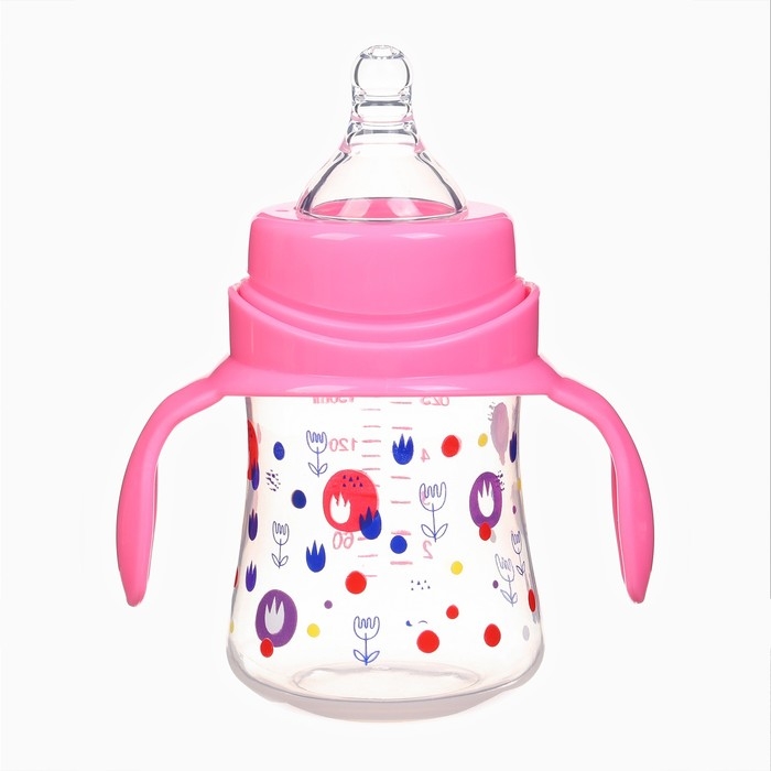 Бутылочка для кормления Ø50мм ШГ, +0мес., 150мл, цвет розовый Бутылочка для кормления Ø50мм ШГ, +0мес., 150мл, цвет розовый