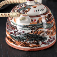 Чайник керамический заварочный с металлическим ситом &laquo;Пейзаж&raquo;, 600 мл