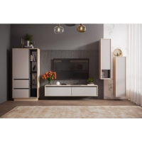 Шкаф навесной Рэя 8, 300х320х1150, Туя светлая/Кашемир