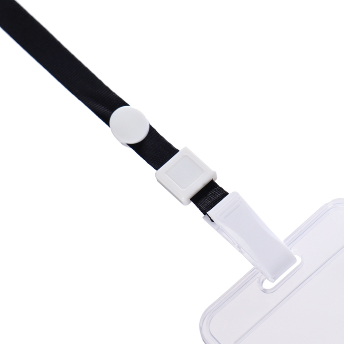 Бейдж вертикальный 54 х 85 мм, ErichKrause слайдер, прозрачный корпус, текстильная лента, цвет микс