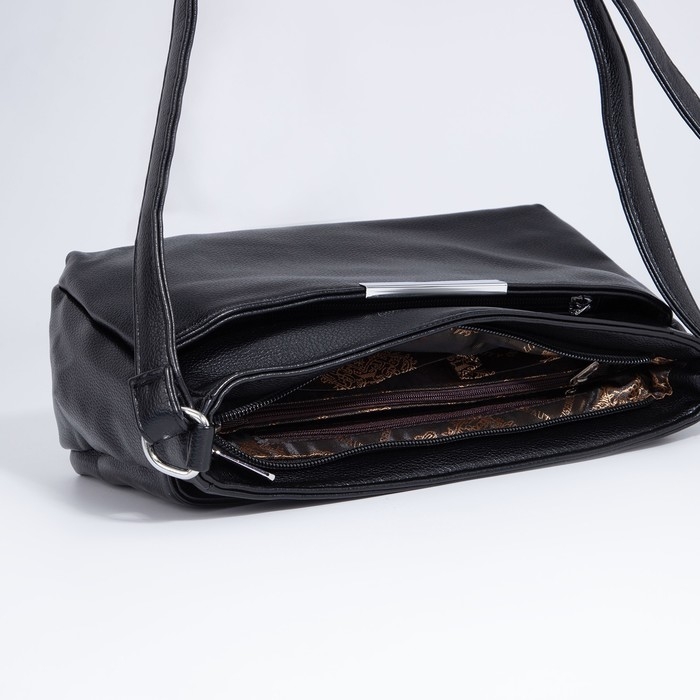 Сумка кросс-боди на молнии, цвет чёрный Сумка кросс-боди на молнии, цвет чёрный