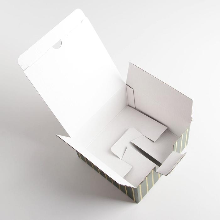 Коробка подарочная новогодняя складная &laquo;Сияй&raquo;, 15 х 15 х 7 см, Новый год