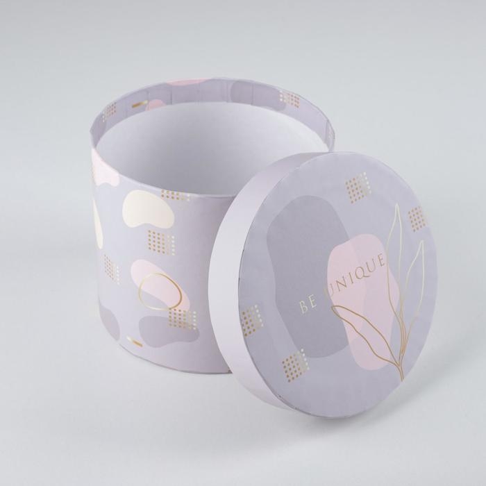 Коробка подарочная круглая, упаковка, &laquo;Нежный&raquo;, 14 х 16 см