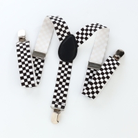 Подтяжки детские &laquo;Выбражулька&raquo;, ширина 2,5 см, цвет чёрный/белый