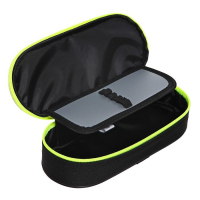 Пенал-футляр 85 х 210 х 50 мм с откидной планкой, мягкий, текстильный, Оникс, ПМК 24-42 Black, чёрный/ярко-салатовый Пенал-футляр 85 х 210 х 50 мм с откидной планкой, мягкий, текстильный, Оникс, ПМК 24-42 Black, чёрный/ярко-салатовый