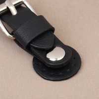 Застёжка для сумки на кнопке, 8 &times; 3 см, цвет чёрный