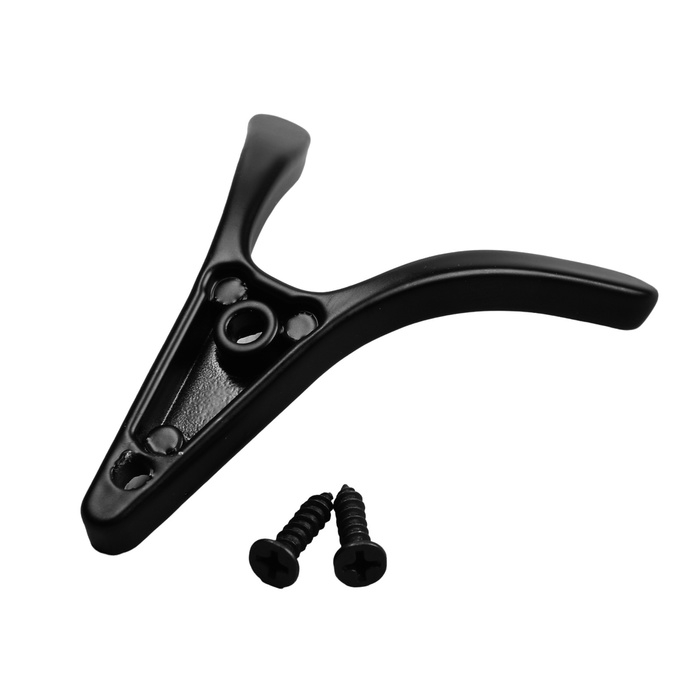 Крючок мебельный CAPPIO FOX, двухрожковый, черный Крючок мебельный CAPPIO FOX, двухрожковый, черный