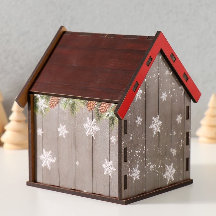 Чайный домик "Новогодние пожелания" 10,5х9,5х12 см МИКС