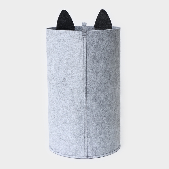 Корзина для хранения Funny &laquo;Котяра&raquo;, 29&times;29&times;54 см, цвет серый