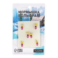 Мормышка Столбик фиолетовый, красное брюшко, белые полоски+шар жёлтый, вес 0.9 г, 6 шт. Мормышка Столбик фиолетовый, красное брюшко, белые полоски+шар жёлтый, вес 0.9 г, 6 шт.