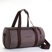 Сумка спортивная на молнии, 2 наружных кармана, длинный ремень, средний размер, цвет коричневый Сумка спортивная на молнии, 2 наружных кармана, длинный ремень, средний размер, цвет коричневый