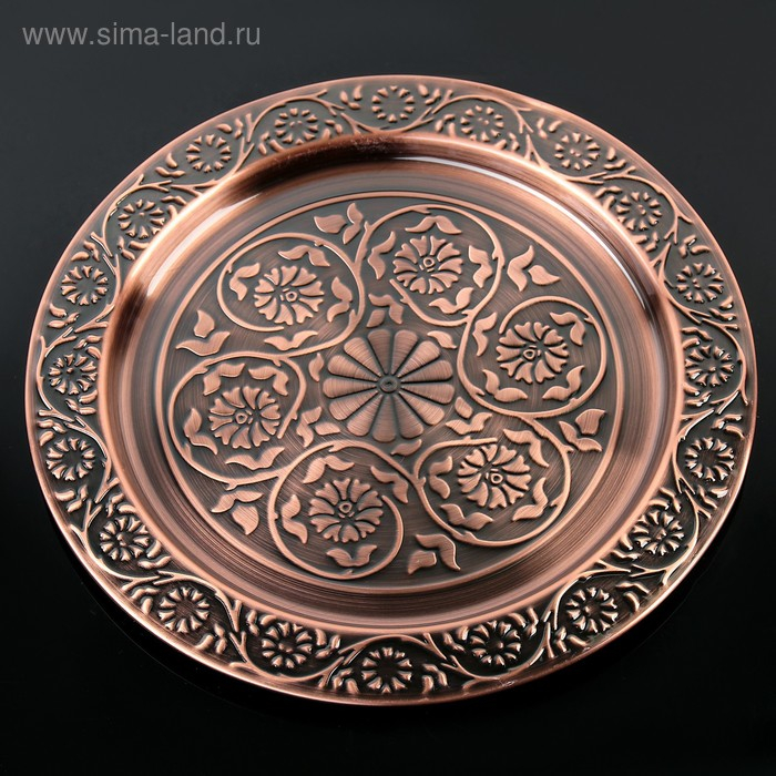 Поднос &laquo;Султан. Бронза&raquo;, d=34 см, цвет бронзовый