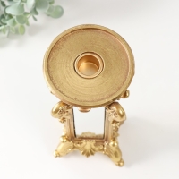 Подсвечник полистоун на 1 свечу "Империя" золото с зеркалом 9,5х7х26 см Подсвечник полистоун на 1 свечу "Империя" золото с зеркалом 9,5х7х26 см