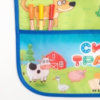 Фартук с нарукавниками Синий трактор &laquo;Веселая ферма&raquo;, 49х39 см