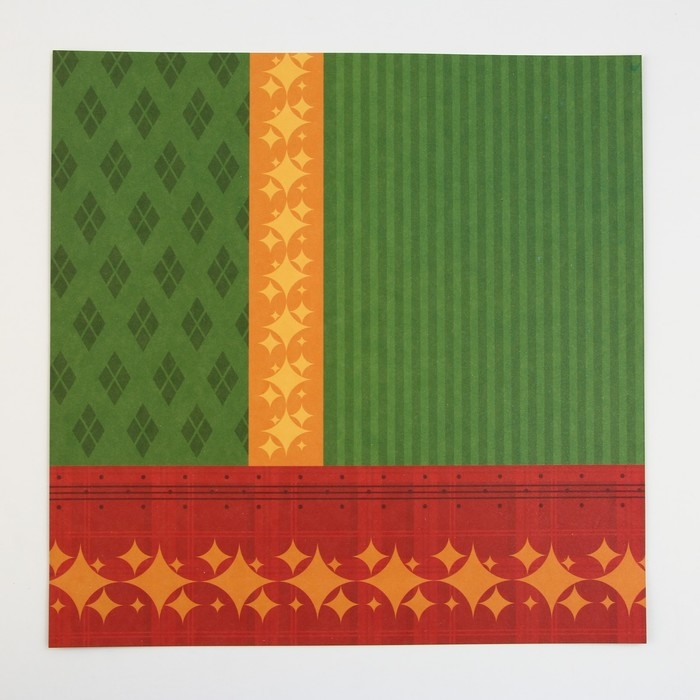 Набор бумаги для скрапбукинга &laquo;Яркая геометрия&raquo;, 12 листов, 30.5 х 30.5 см, 180 г/м&sup2;