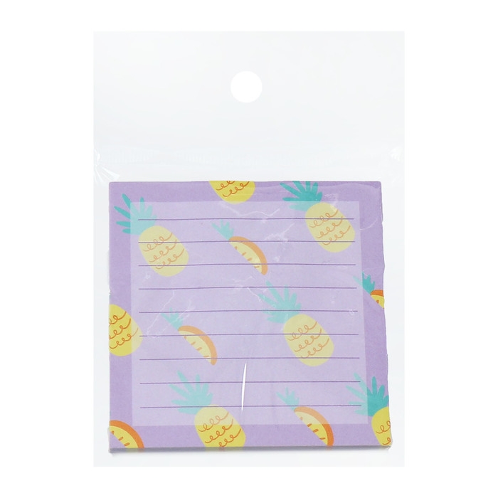 Блок с липким краем 74*74мм 80л с рисунком Фрукты МИКС