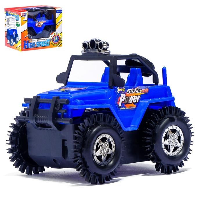 Джип-перевёртыш &laquo;Вездеход&raquo;, работает от батареек, цвета МИКС