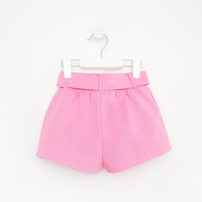 Шорты для девочки с поясом KAFTAN, размер 32 (110-116), цвет ярко-розовый