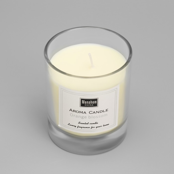 Свеча ароматическая Свеча ароматическая "Aroma Candle", цветок апельсина, 8х9 см