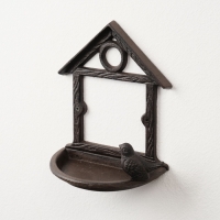 Сувенир чугун подставка "Птичка у домика" 19,5х10,5х20 см