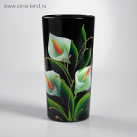 Набор для сока с подносом "Каллы" художественная роспись, 6 стаканов 1250/200 мл Набор для сока с подносом "Каллы" художественная роспись, 6 стаканов 1250/200 мл