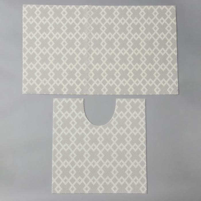 Набор ковриков для ванны и туалета, 2 шт: 50×52, 50×85 см, ПВХ Набор ковриков для ванны и туалета, 2 шт: 50×52, 50×85 см, ПВХ