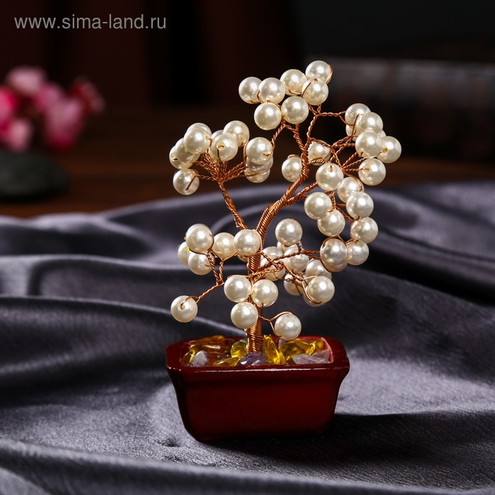 Сувенир бонсай Сувенир бонсай "Жемчужное денежное дерево" 60 шт МИКС 16,5х10х5,5 см