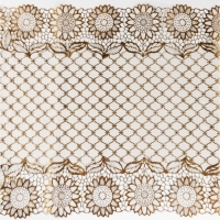 Салфетка сервировочная на стол &laquo;Букет&raquo;, ажурная, 84&times;40 см, ПВХ, цвет золото