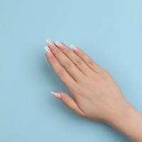 Накладные ногти &laquo;Fire&raquo;, 12 шт, с клеевыми пластинами, форма балерина, розовые, белые