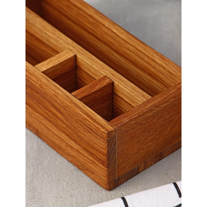 Подставка - органайзер Adelica, 4 секции, дуб Подставка - органайзер Adelica, 4 секции, дуб