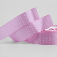Лента атласная &laquo;Горошек&raquo;, 25 мм &times; 23 &plusmn; 1 м, цвет фиолетовый №045