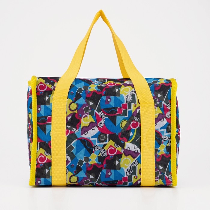 Термосумка на молнии 13 л, цвет синий/жёлтый