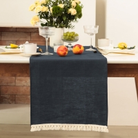 Дорожка на стол Этель Linen style 40х146 см, цв.серый микс,100% лён Дорожка на стол Этель Linen style 40х146 см, цв.серый микс,100% лён