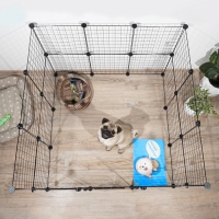 Вольер 24 секции, металлический, черный, 210 х 210 х 35 см, (35 х 35 см звено) Вольер 24 секции, металлический, черный, 210 х 210 х 35 см, (35 х 35 см звено)