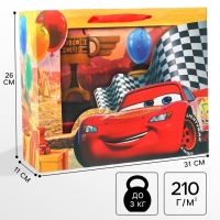 Пакет подарочный, 31х26х11 см, упаковка, Тачки