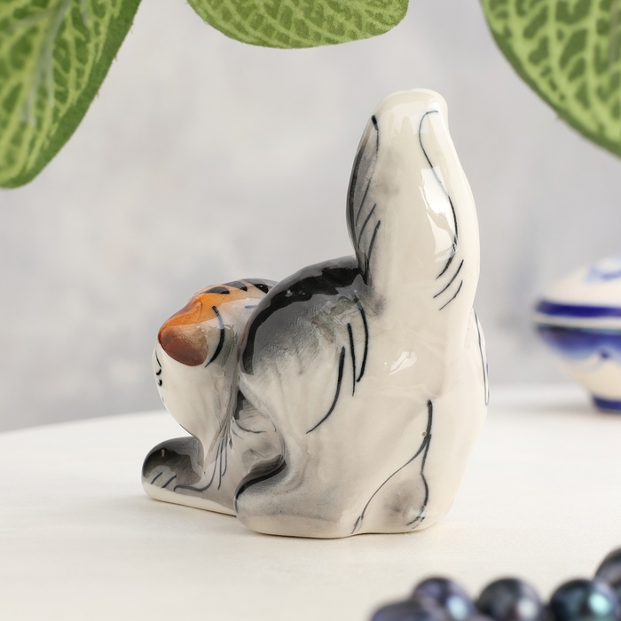 Сувенир  &laquo;Котик&raquo; , трехцветный, гжель, микс