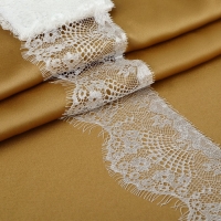 Кружево реснички, 90 мм &times; 9 &plusmn; 0,5 м, в бобине 3 шт по 3 м, цвет айвори