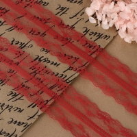 Кружево капроновое, 35 мм &times; 10 &plusmn; 1 м, цвет красный