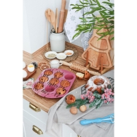 Форма для выпечки Доляна «Сладости. Круг реб», силикон, 27×22×3 см, 9 ячеек (6×6×3 см), цвет МИКС Форма для выпечки Доляна «Сладости. Круг реб», силикон, 27×22×3 см, 9 ячеек (6×6×3 см), цвет МИКС