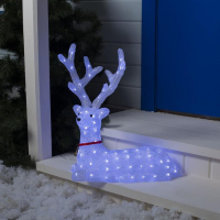 Светодиодная фигура «Олень благородный» 55 × 55 × 21 см, акрил, 96 LED, 8 режимов, 24 В, свечение белое Светодиодная фигура «Олень благородный» 55 × 55 × 21 см, акрил, 96 LED, 8 режимов, 24 В, свечение белое