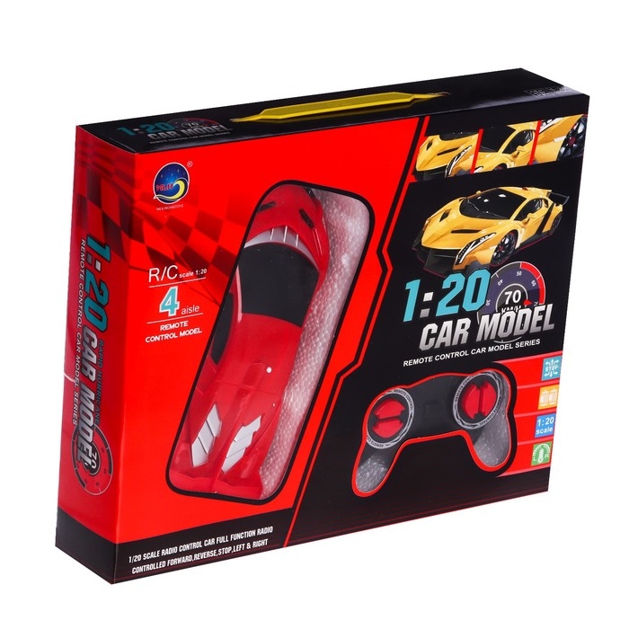 Машина радиоуправляемая «Суперкар», 1:20, работает от аккумулятора, цвет красный Машина радиоуправляемая «Суперкар», 1:20, работает от аккумулятора, цвет красный