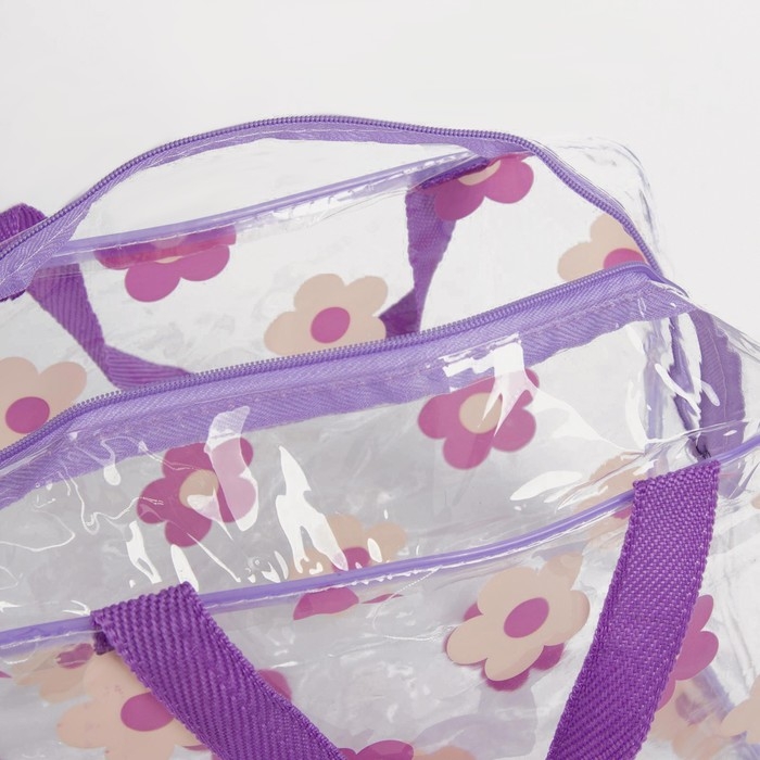 Косметичка на молнии, цвет фиолетовый Косметичка на молнии, цвет фиолетовый