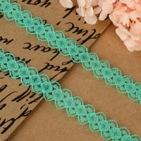 Кружево капроновое, 15 мм × 10 ± 1 м, цвет зелёный Кружево капроновое, 15 мм × 10 ± 1 м, цвет зелёный